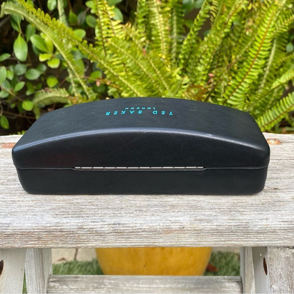Ted Baker Black Rectangle Sunglasses Case. Unisex Euc! Designer Luxury View 3